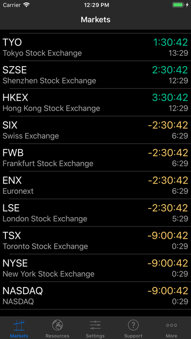 Stock Market Hours Stock Clock Screenshot