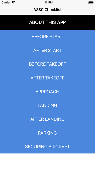 Screenshot #1 pour A380 Checklist