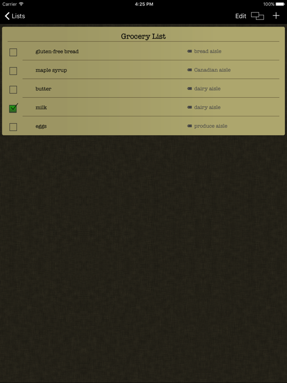 Screenshot #4 pour Simple Grocery List