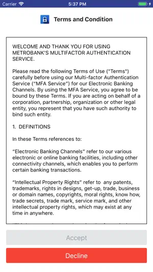Metrobank Authenticator screenshot 1