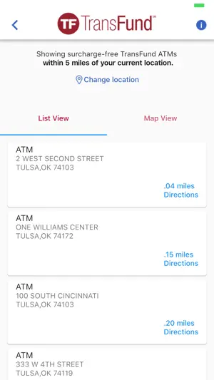 TransFund ATM Locator screenshot 2
