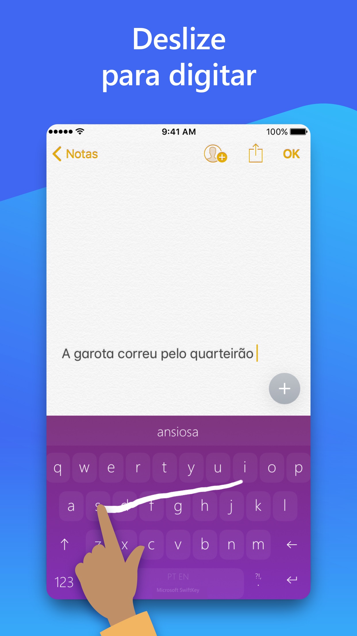 Screenshot do app Teclado Microsoft SwiftKey