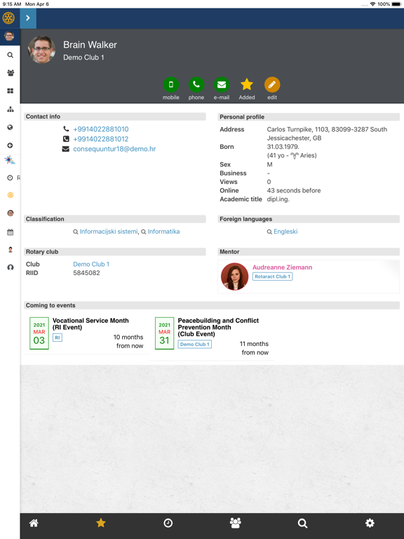 Rotary Connect iPad screenshot 3 - Reference app