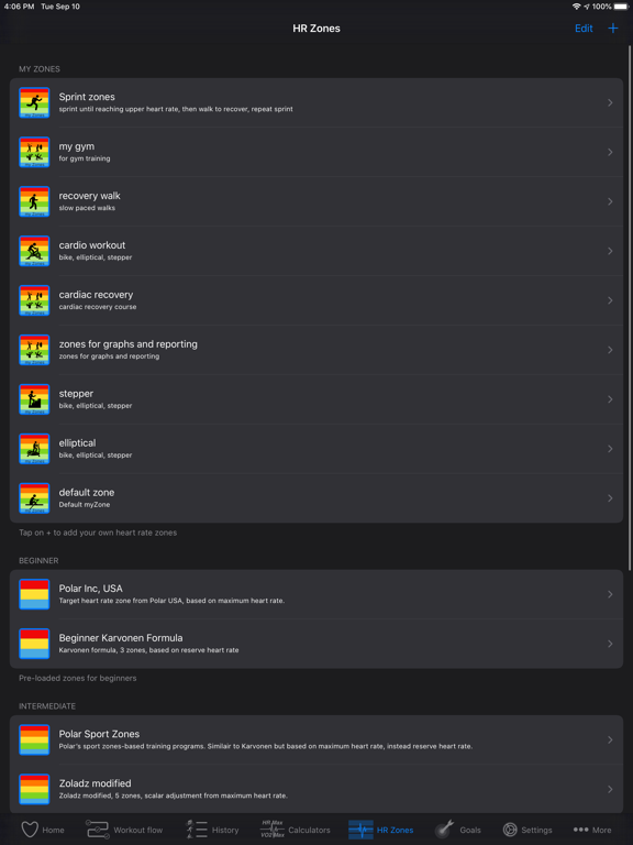 Cardio Zones. iPad screenshot 6 - Health & Fitness app