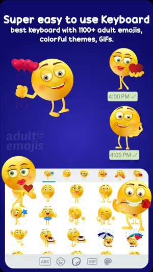 Adult Emoji Keyboard Stickers screenshot 5