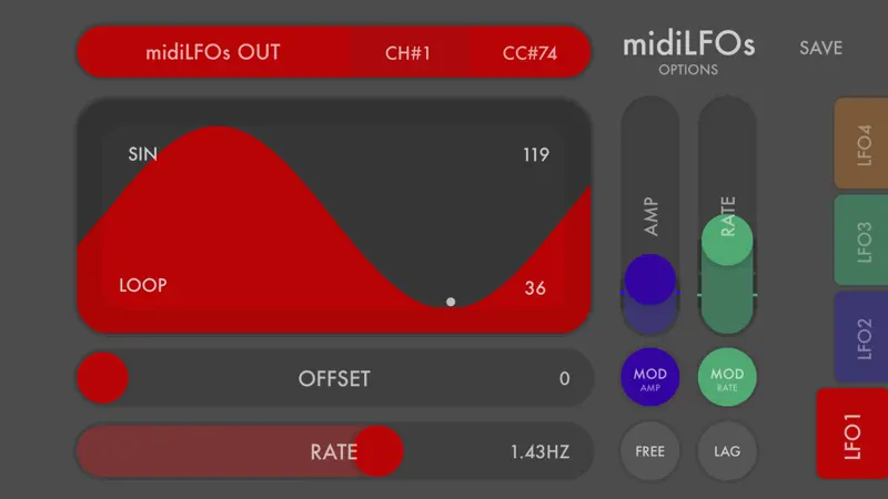 midiLFOs - midi modulator screenshot 1 of 4