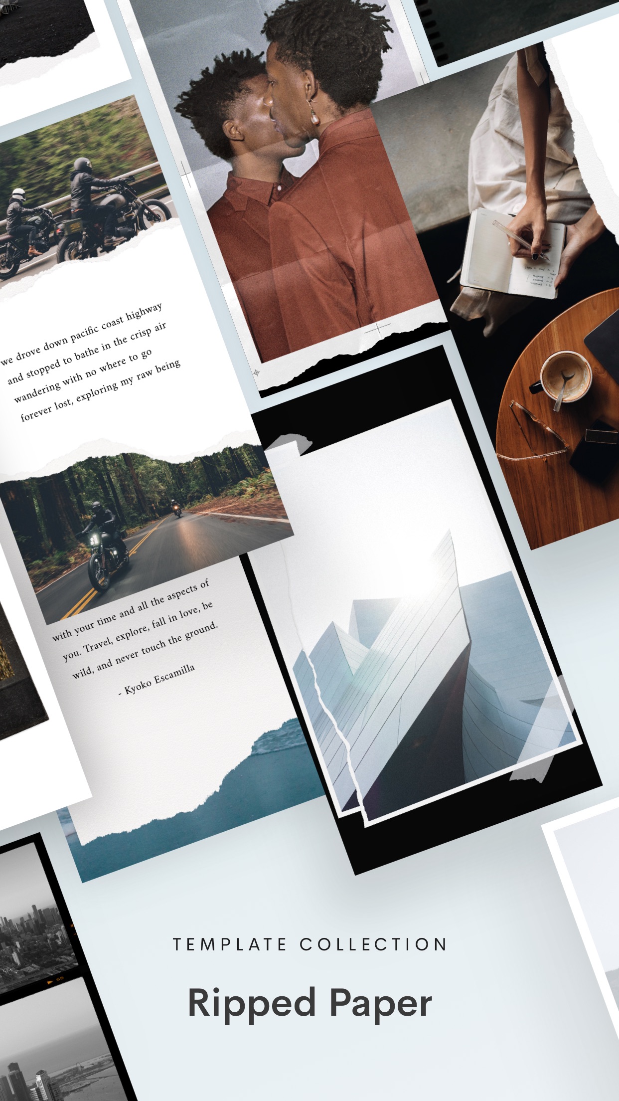 Screenshot do app Unfold — Editor de Histórias