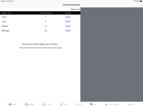 FaxReceive - receive fax app iPad screenshot 4 - Business app
