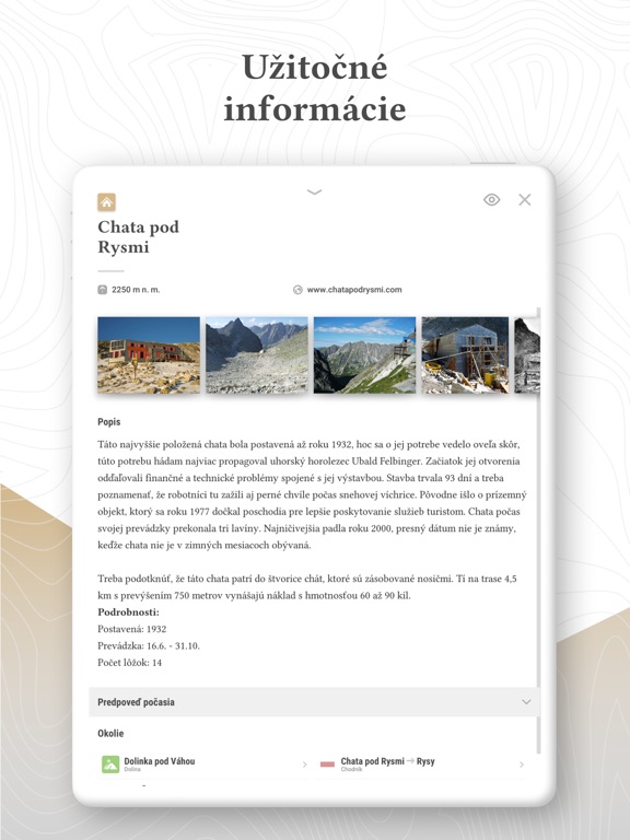 Zaži Tatry iPad screenshot 3 - Travel app