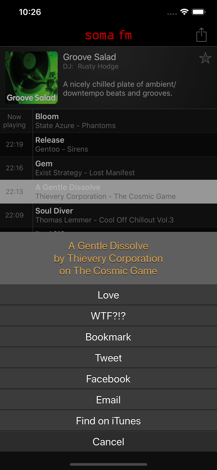 SomaFM Radio Player