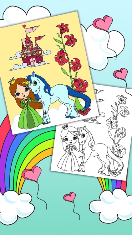 Unicorns Coloring Book