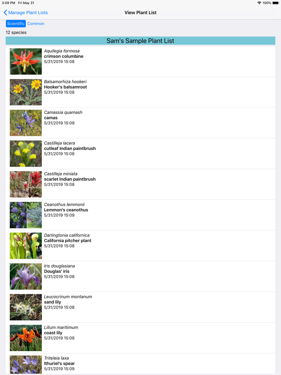 North California Wildflowers iPad screenshot 7 - Education app