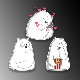 White Ice Bear Stickers