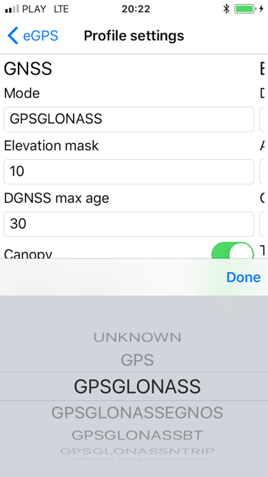 eGPS Screenshot
