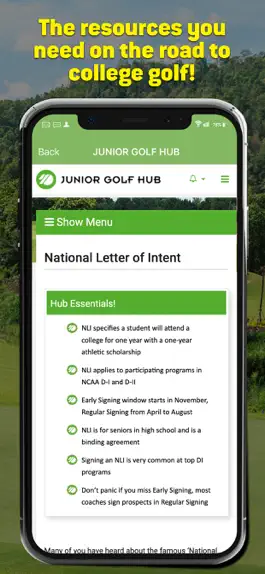 Game screenshot Junior Golf Hub apk