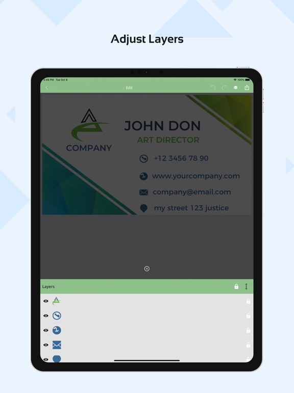 Screenshot #6 pour Visiting Card Designer