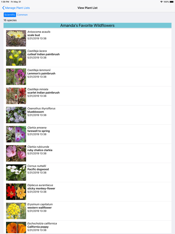 Central California Wildflowers iPad screenshot