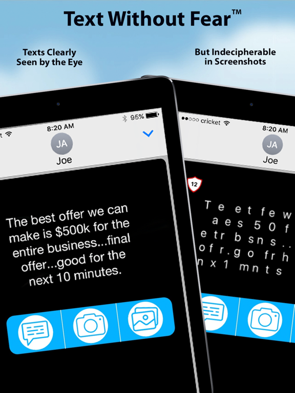 Screenshot #5 pour Off The Record Texting & Pics