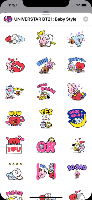 UNIVERSTAR BT21: Baby Stickers(圖2)-速報App