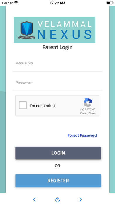 Screenshot #1 pour Velammal Nexus Parent App