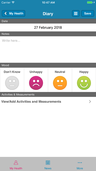 HealthWatch Screenshot