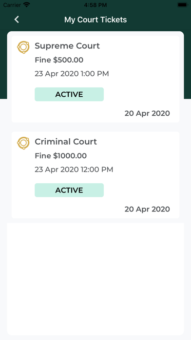justiceApp Screenshot