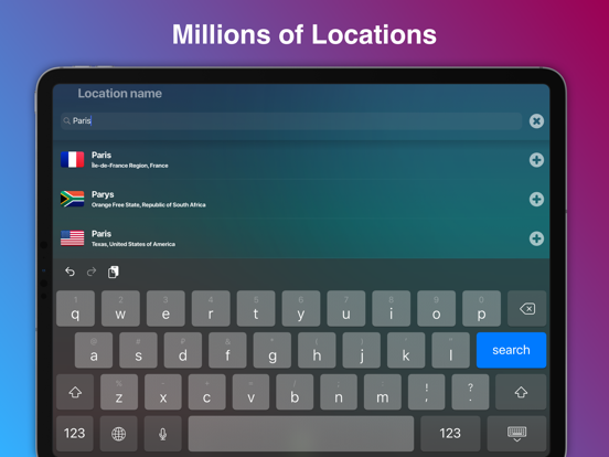 WEATHERCAST 24 local forecast iPad screenshot 6 - Weather app