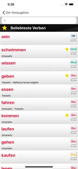 Game screenshot Deutsche Verben Tabellen apk