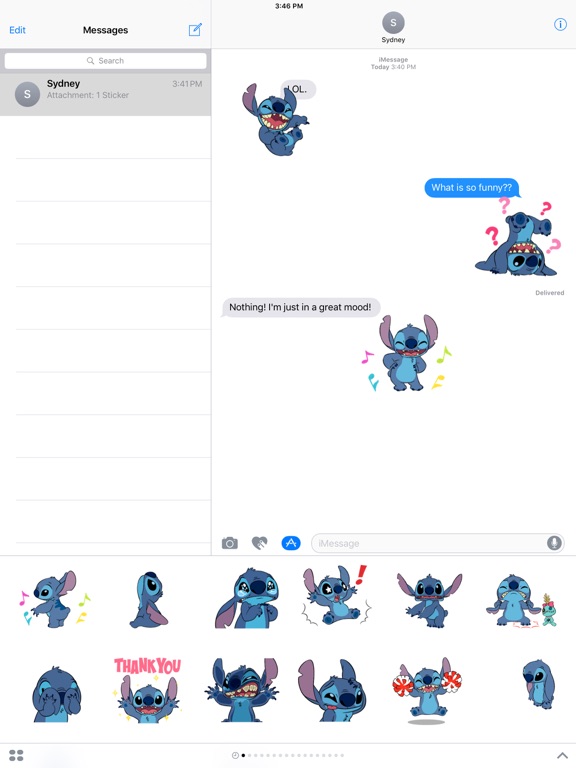 Disney Stickers: Stitch iPad screenshot 4 - Stickers app