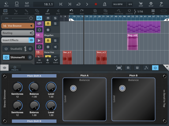 Shimmer AUv3 Audio Plugin iPad app afbeelding 4