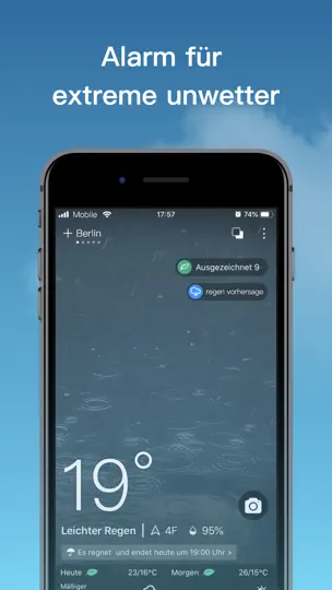 Screenshot von Live Wetter-Wetter De Pro auf dem iPhone 7