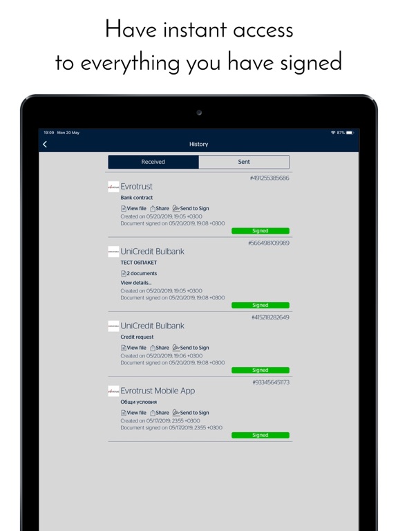 Evrotrust iPad screenshot 5 - Business app
