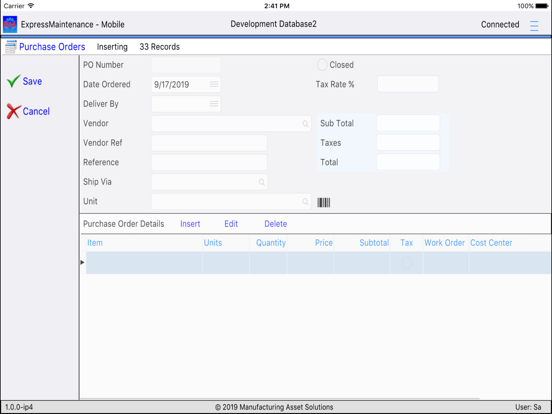 ExpressMaintenance Mobile iPad screenshot