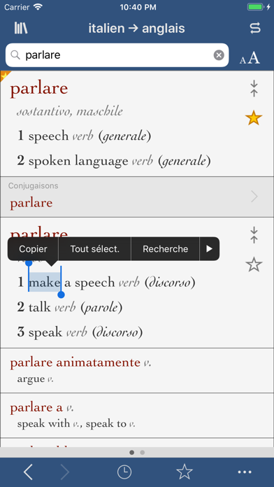 Screenshot #1 pour Ultralingua italien-anglais