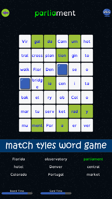 Syllable Word Search Screenshot