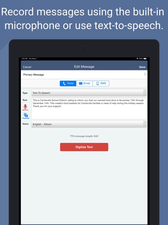 Intouch Notification Manager iPad screenshot 4 - Productivity app