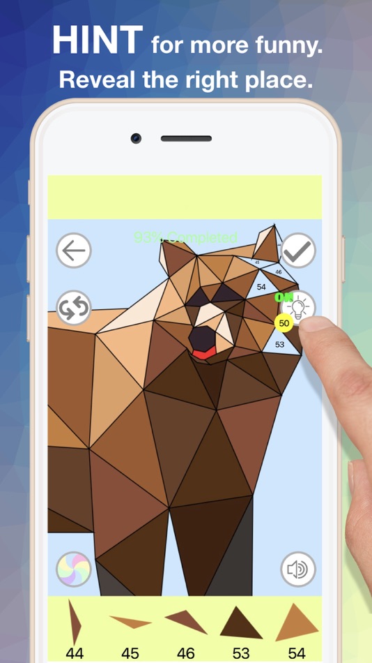 #4. Low-Poly Art color by number (iOS) Podle: Ratchanee Noparat