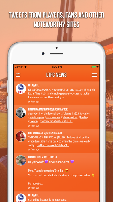LTFC News App Screenshot