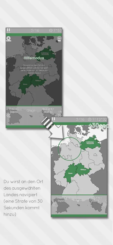 Dem Kartenpuzzle Deutschland