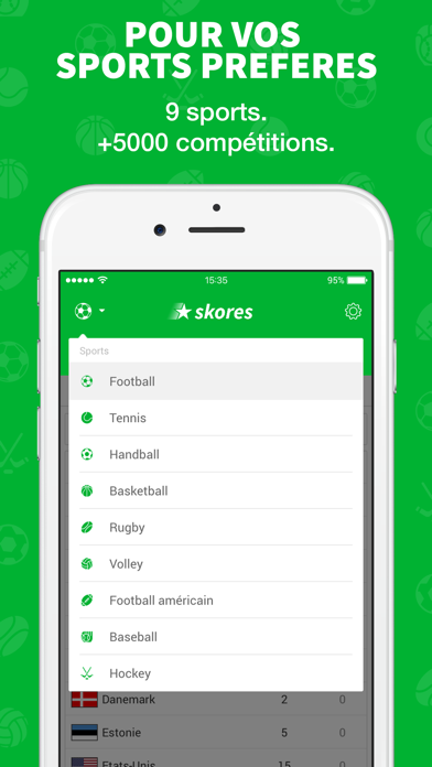 Screenshot #2 pour Skores - Scores en Direct