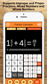 Fraction Calculator + Decimals screenshot