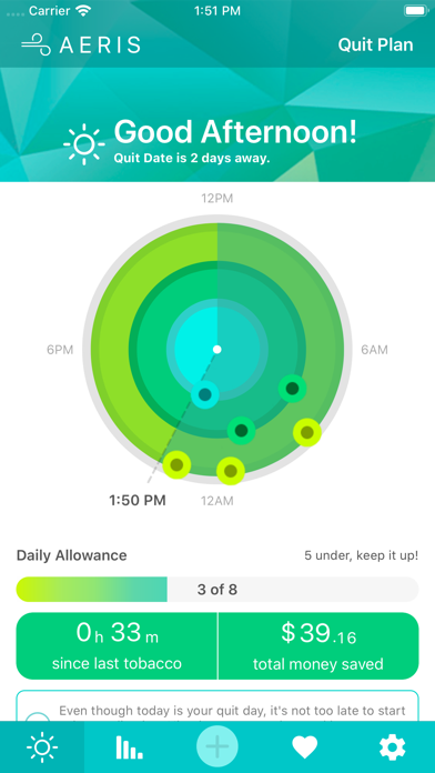 Screenshot #1 pour Aeris: Quit Smoking & Vaping
