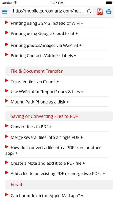 Save2PDF for iPhone Screenshot