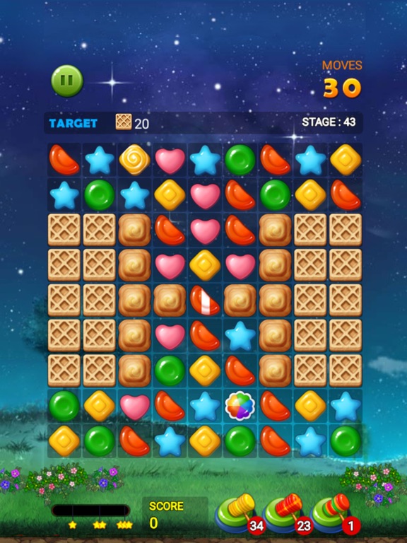 Jelly Star Night - Match 3 iPad screenshot 7 - Games app
