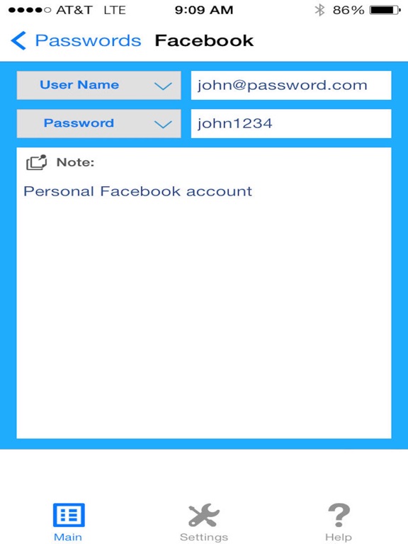 Screenshot #3 for EZ Password Vault