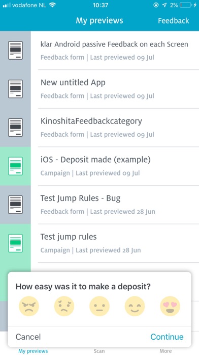 Usabilla Preview Screenshot