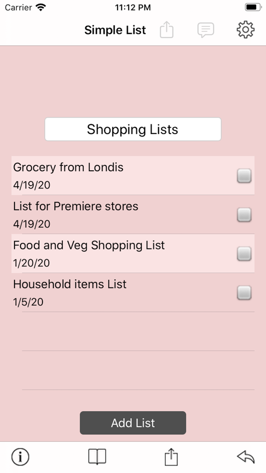 Simple List - 1.8 - (iOS)
