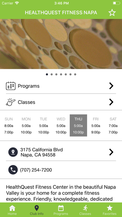 Napa HealthQuest Screenshot