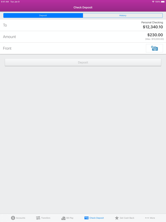 1ST SUMMIT Mobile Banking iPad screenshot 7 - Finance app