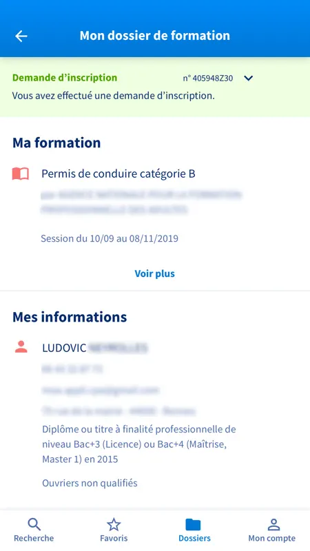 Mon compte formation screenshot 5 of 5